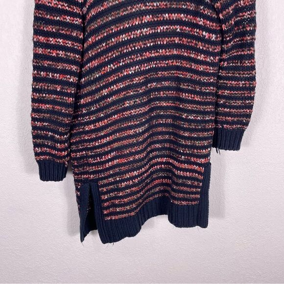 Meadow Rue | Anthropologie Red, Pink, & Navy Blue Knit Open Cardigan Sweater - Picture 6 of 8